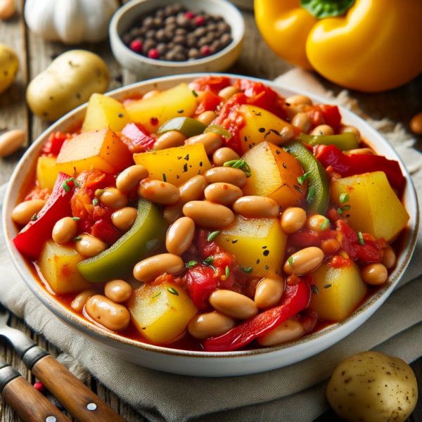 vegetarian dish potatoes stewed